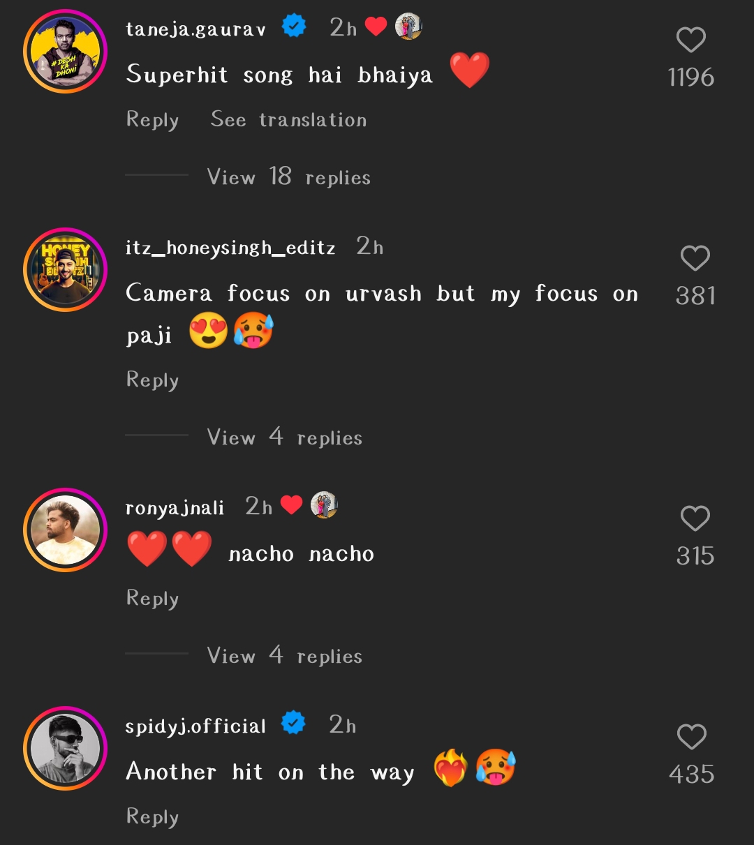 Honey singh's Post's Comments 2024 02 22 18 54 20 815 Edit Com.instagram.android